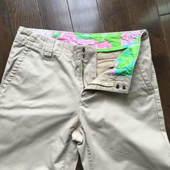 CLEARANCE! Lilly Pulitzer Khaky Capri pants, sz 2, EUC! - Picture 3 of 8